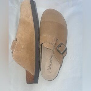 St. John's Bay Brown Leather Slip-On Shoes